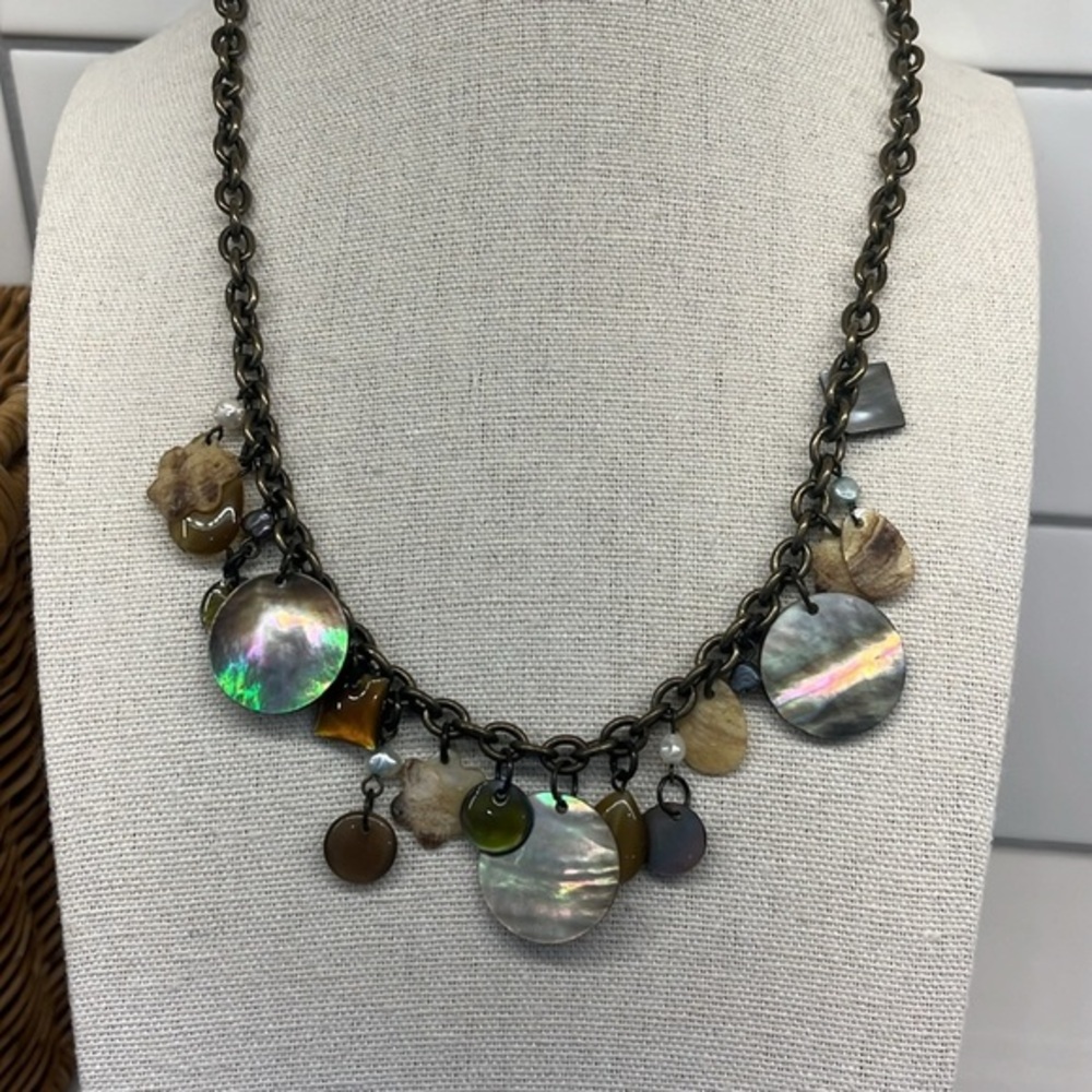 Premier Designs Boho Seashore Tahiti Shells, Mother-of-Pearl, Freshwater Pearls